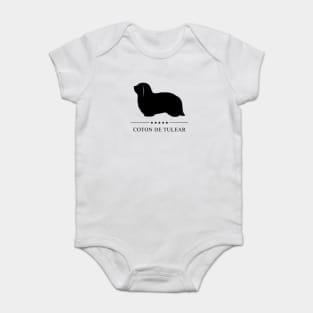 Coton de Tulear Black Silhouette Baby Bodysuit